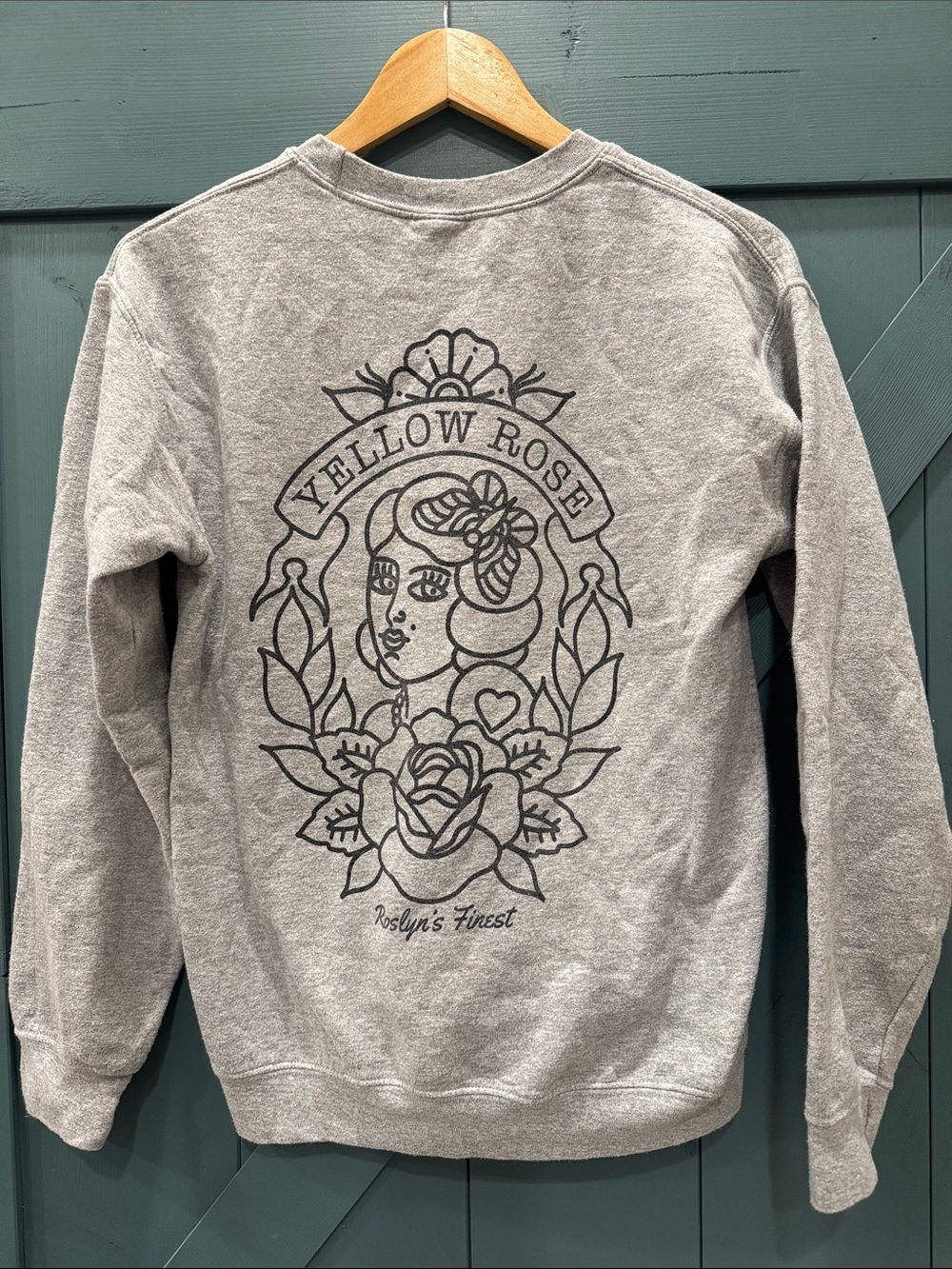 Yellow Rose Tattoo Crewneck